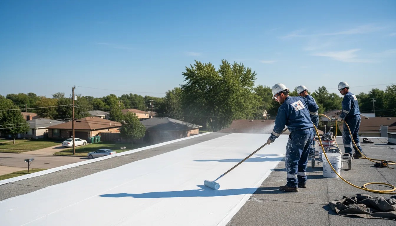Commercial roof coating in Thornton, PA near me